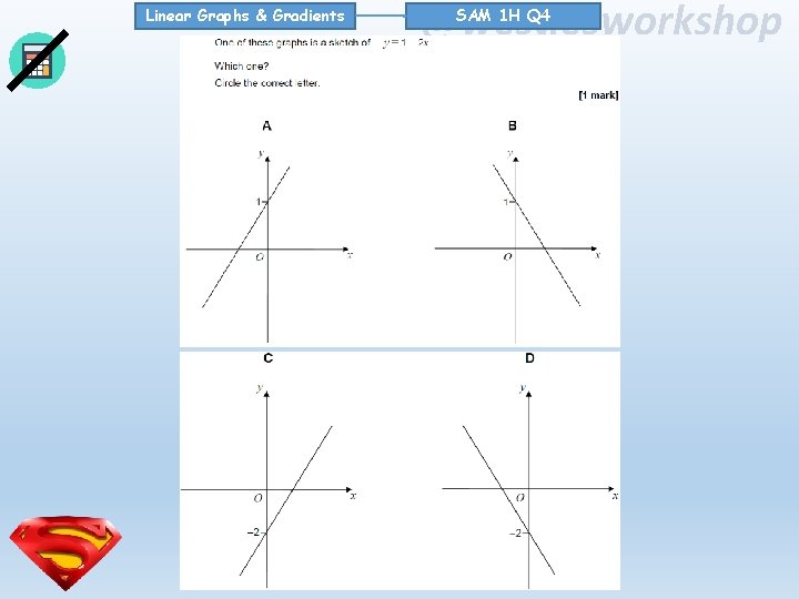 Linear Graphs & Gradients @westiesworkshop SAM 1 H Q 4 