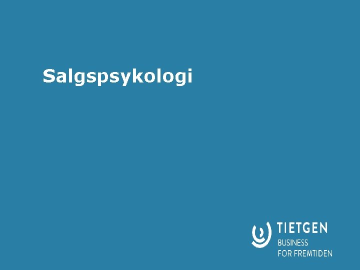 Salgspsykologi 