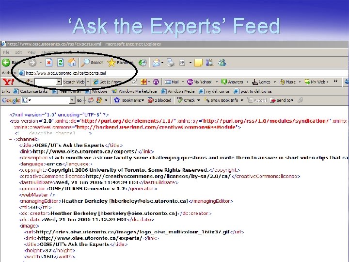 ‘Ask the Experts’ Feed 