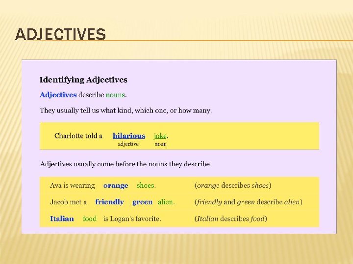 ADJECTIVES 
