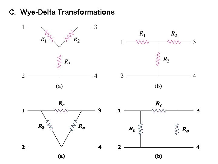 C. Wye-Delta Transformations 
