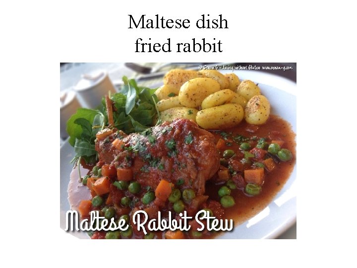 Maltese dish fried rabbit 