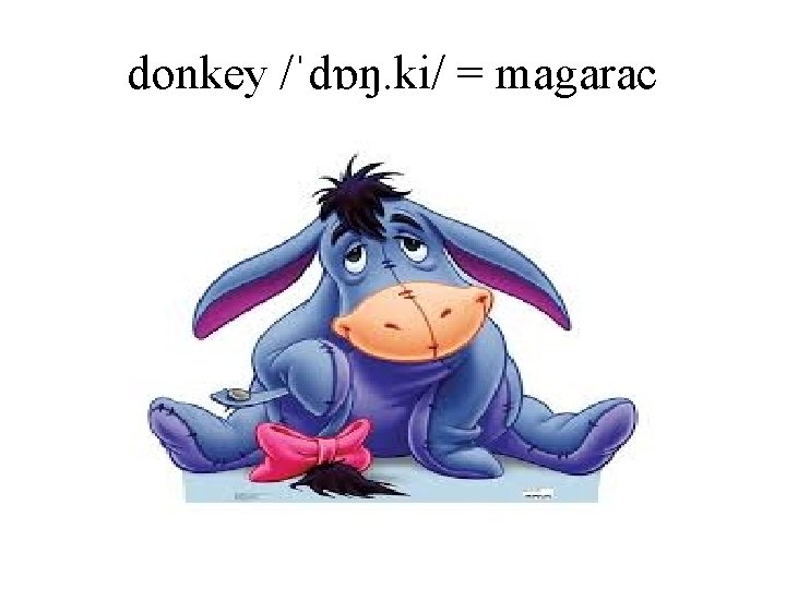 donkey /ˈdɒŋ. ki/ = magarac 