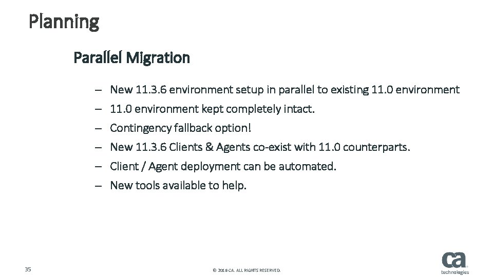 Planning Parallel Migration – New 11. 3. 6 environment setup in parallel to existing