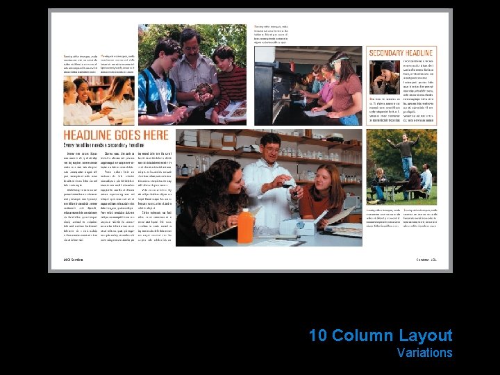 10 Column Layout Variations 