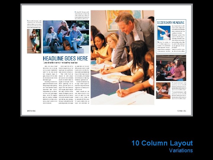 10 Column Layout Variations 