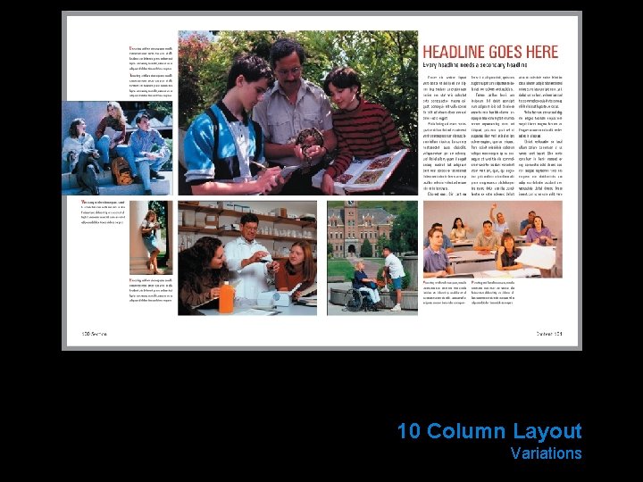 10 Column Layout Variations 