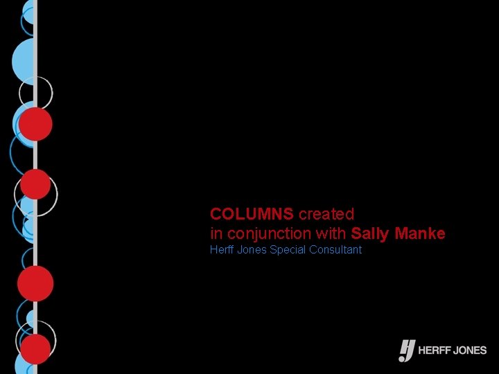 COLUMNS created in conjunction with Sally Manke Herff Jones Special Consultant 