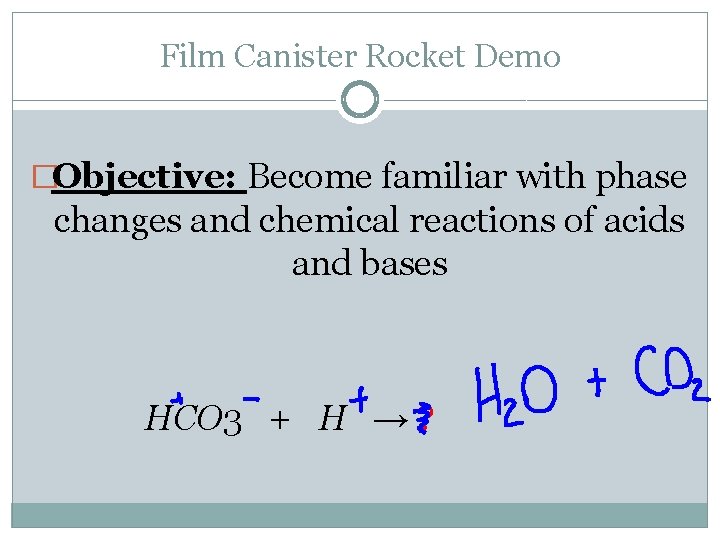 Acid Base Rockets Today Acids Bases 1 4 b BINGO Rocket