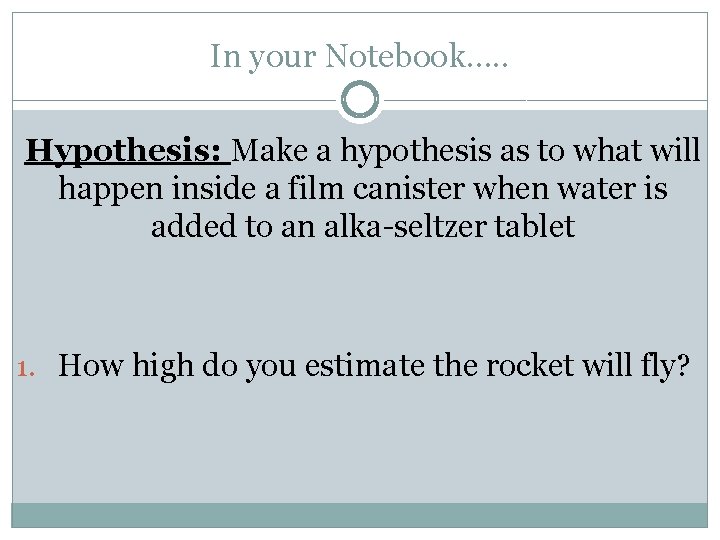 Acid Base Rockets Today Acids Bases 1 4 b BINGO Rocket
