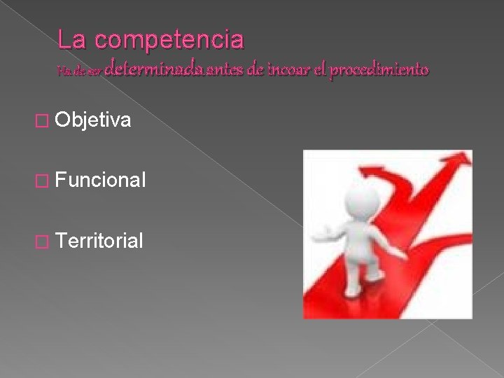 La competencia Ha de ser determinada antes de incoar el procedimiento � Objetiva �