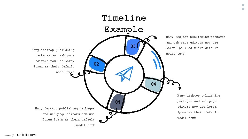 Timeline Example Many desktop publishing packages and web page editors now use 03 Many