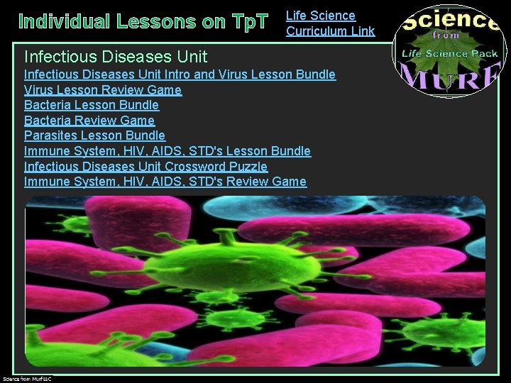 Individual Lessons on Tp. T Life Science Curriculum Link Infectious Diseases Unit Intro and