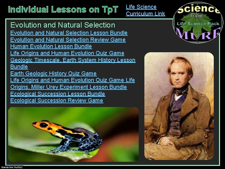 Individual Lessons on Tp. T Life Science Curriculum Link Evolution and Natural Selection Lesson