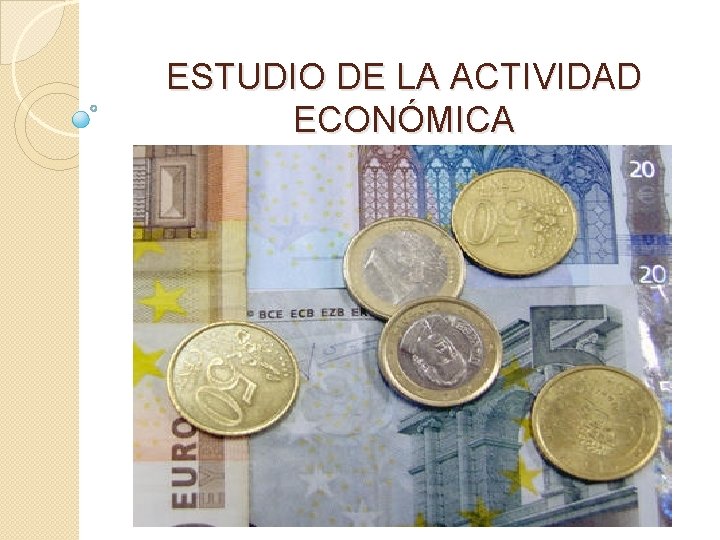 ESTUDIO DE LA ACTIVIDAD ECONÓMICA 