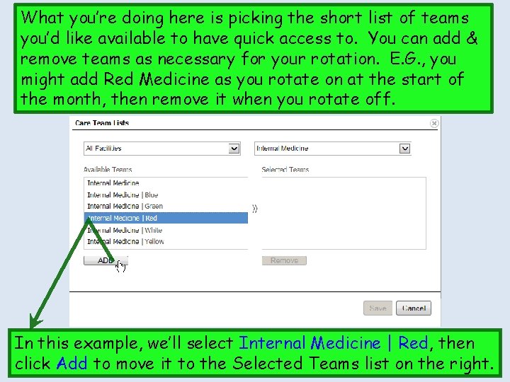 What you’re doing here is picking the short list of teams you’d like available What you’re doing here is picking the short list of teams you’d like available