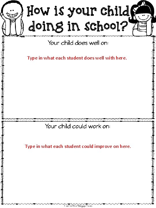 Type in what each student does well with here. Type in what each student