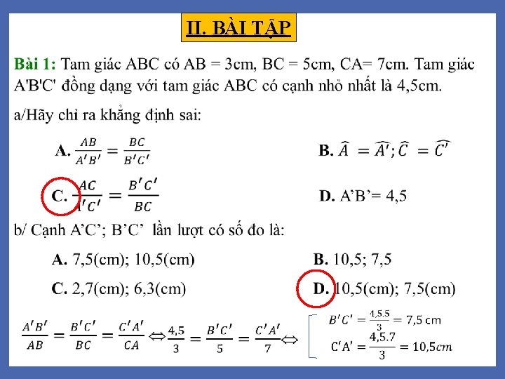 II. BÀI TẬP 