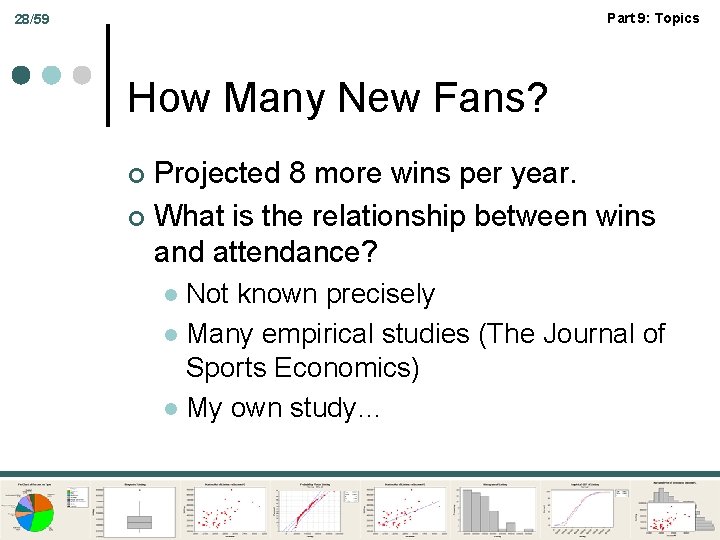 Part 9: Topics 28/59 How Many New Fans? Projected 8 more wins per year.