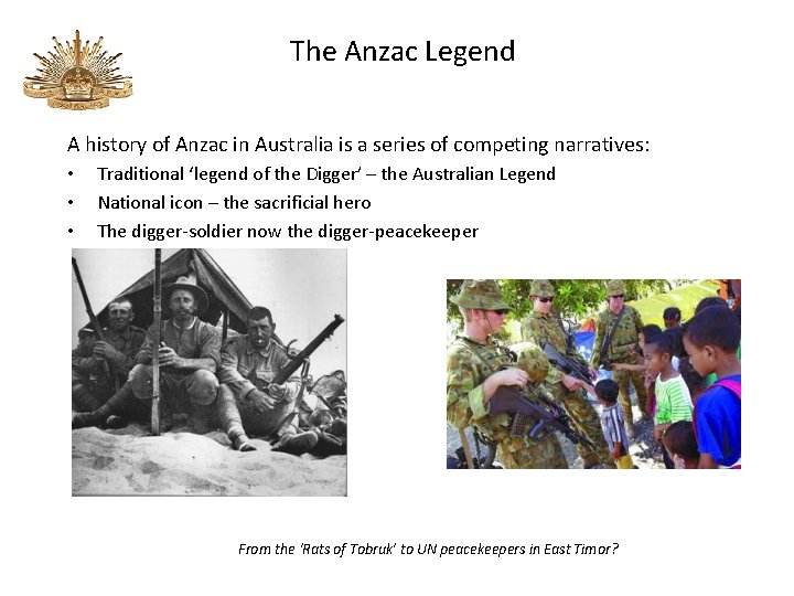 The Anzac Legend A history of Anzac in Australia is a series of competing