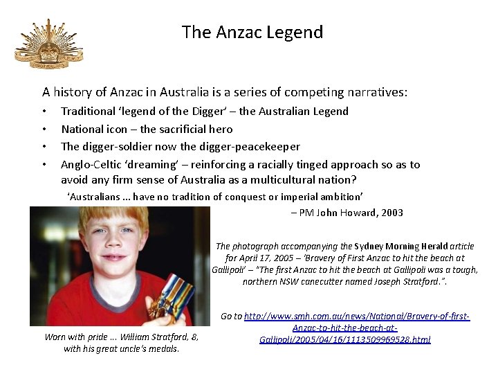 The Anzac Legend A history of Anzac in Australia is a series of competing