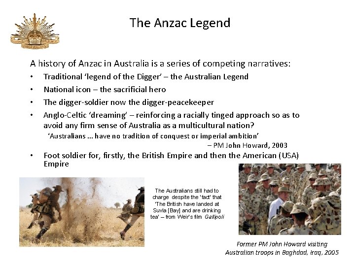 The Anzac Legend A history of Anzac in Australia is a series of competing