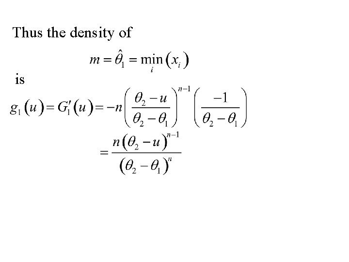 Thus the density of is 