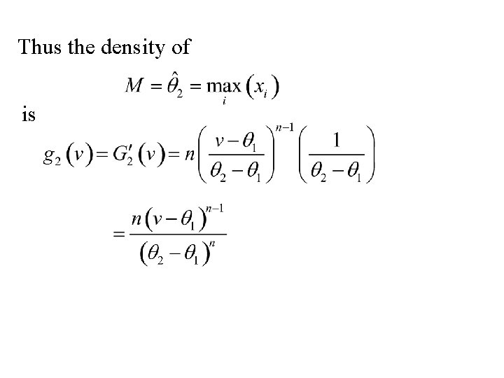 Thus the density of is 