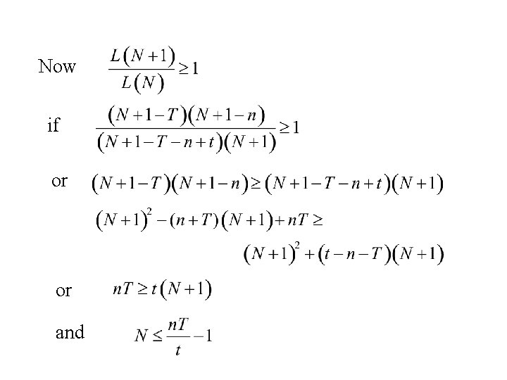Now if or or and 