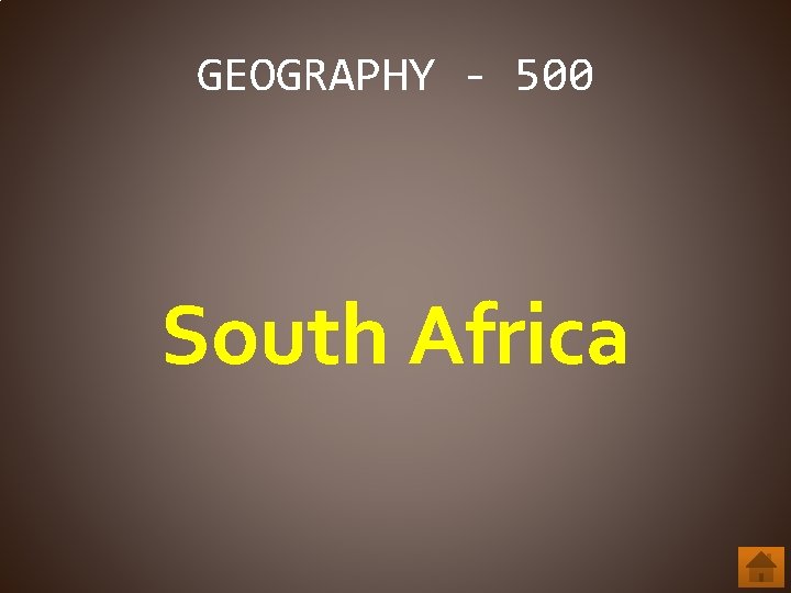 GEOGRAPHY - 500 South Africa 