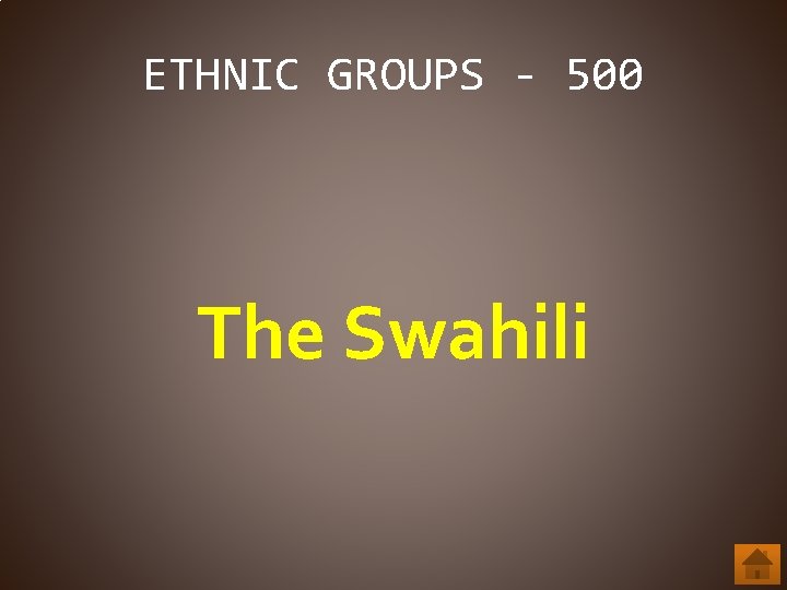 ETHNIC GROUPS - 500 The Swahili 