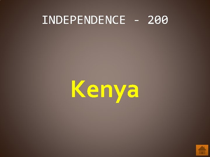 INDEPENDENCE - 200 Kenya 