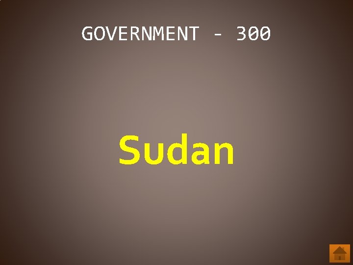 GOVERNMENT - 300 Sudan 