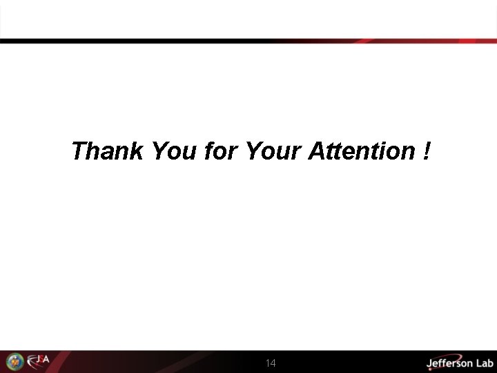 Thank You for Your Attention ! 14 