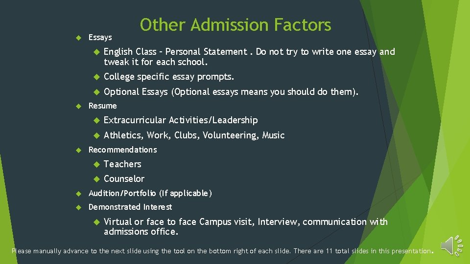 Essays Other Admission Factors English Class – Personal Statement. Do not try to Essays Other Admission Factors English Class – Personal Statement. Do not try to