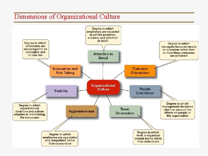 Dimensions of Organizational Culture 