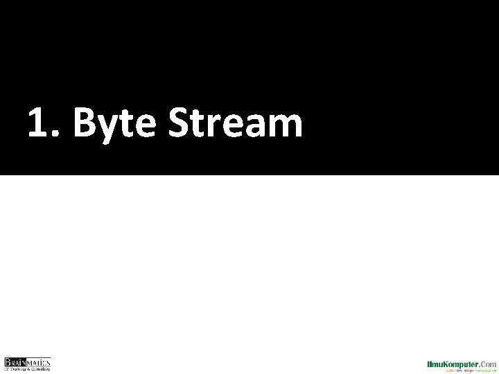 1. Byte Stream 