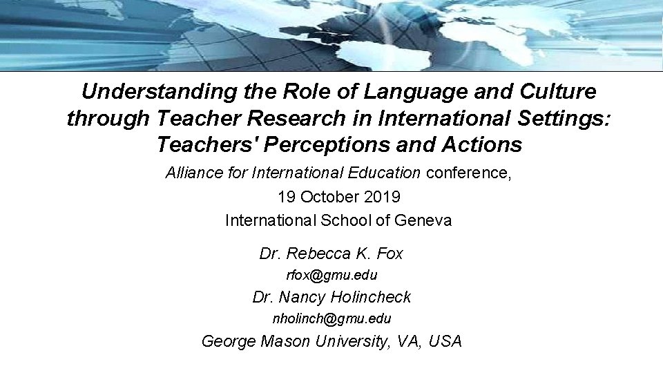 Understanding the Role of Language and Culture through