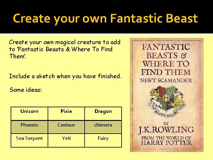Create your own Fantastic Beast Create your own magical creature to add to ‘Fantastic