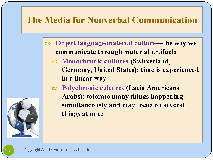 The Media for Nonverbal Communication Object language/material culture—the way we communicate through material artifacts