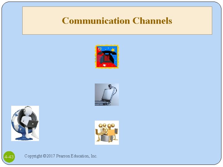 Communication Channels 4 -43 Copyright © 2017 Pearson Education, Inc. 