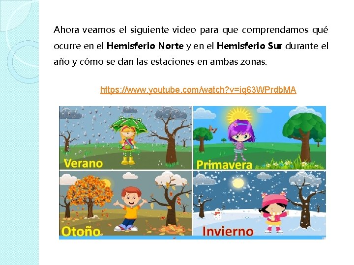 Ahora veamos el siguiente video para que comprendamos qué ocurre en el Hemisferio Norte Ahora veamos el siguiente video para que comprendamos qué ocurre en el Hemisferio Norte
