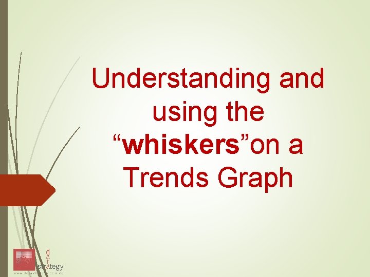Understanding and using the “whiskers”on a Trends Graph 