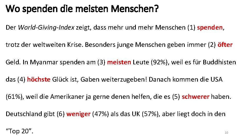 Wo spenden die meisten Menschen? Der World-Giving-Index zeigt, dass mehr und mehr Menschen (1)