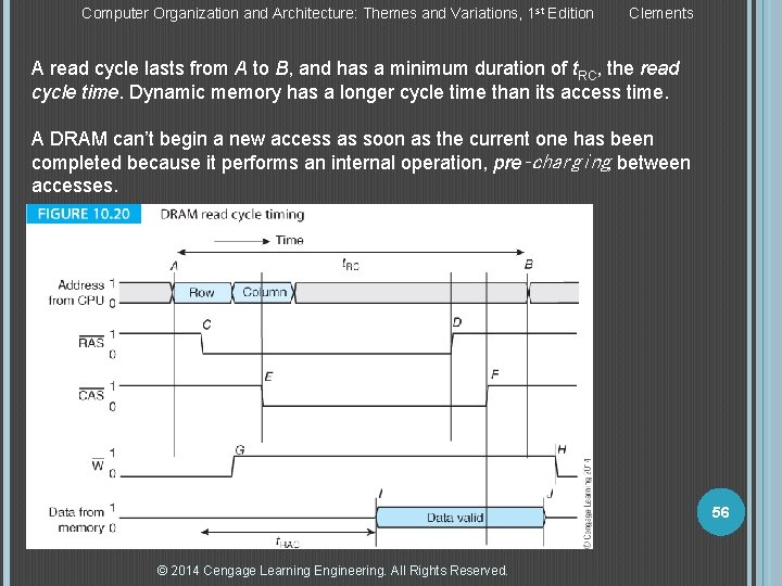 Computer Organization and Architecture: Themes and Variations, 1 st Edition Clements A read cycle