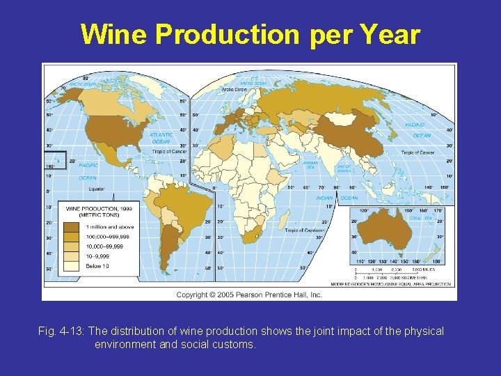 Wine Production per Year Fig. 4 -13: The distribution of wine production shows the