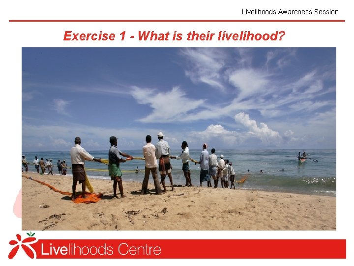 Livelihoods Awareness Session Exercise 1 - What is their livelihood? 