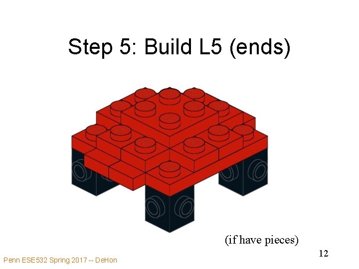 Step 5: Build L 5 (ends) (if have pieces) Penn ESE 532 Spring 2017 Step 5: Build L 5 (ends) (if have pieces) Penn ESE 532 Spring 2017