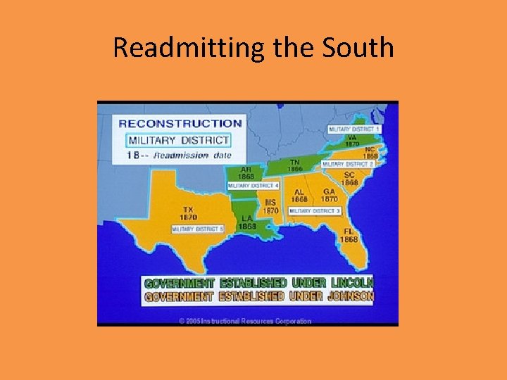 Readmitting the South 