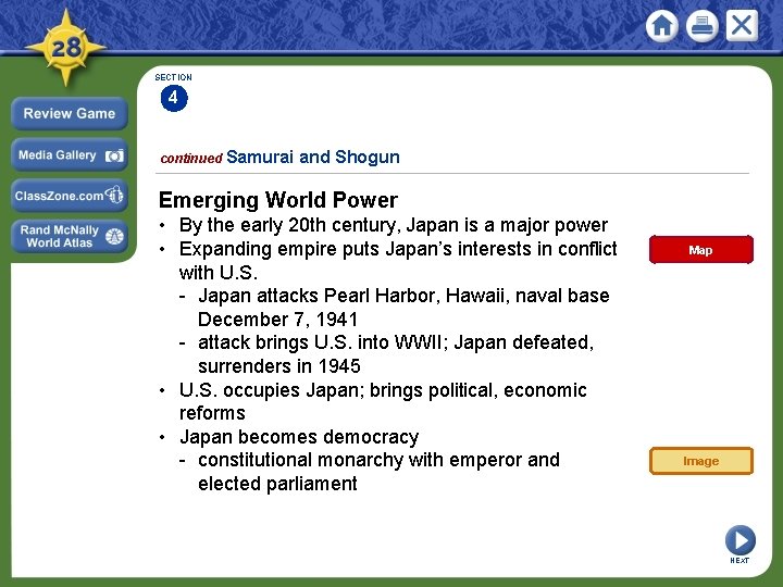 SECTION 4 continued Samurai and Shogun Emerging World Power • By the early 20